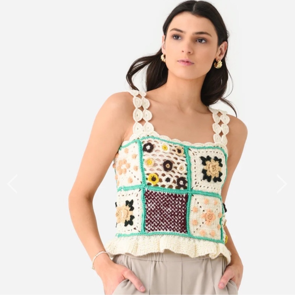 SEA NY camryn crochet wool jumper size S